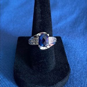 White gold, Sapphire and Diamond Ring